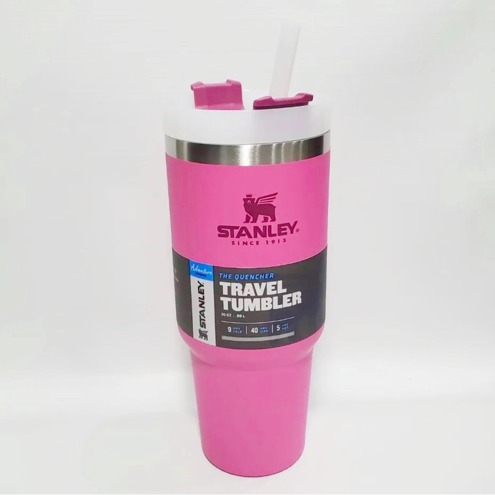 NEW Azalea Pink 30 oz Stanley Adventure Stainless Steel Quencher Travel Tumbler
